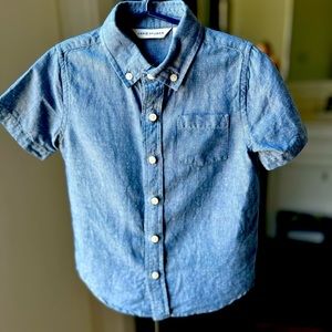 Janie and Jack Chambray Linen Shirt Size 4
